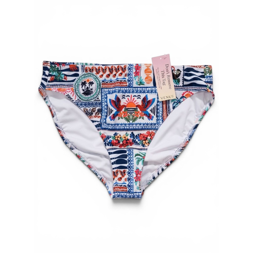 Venus Bikini Bottoms Women 12 Swimwear Beachy Tropical Resortwear Vacation NWT